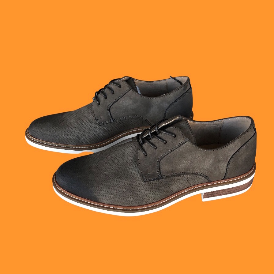 Unlisted Brand Suede Grey Oxford Mens Shoes